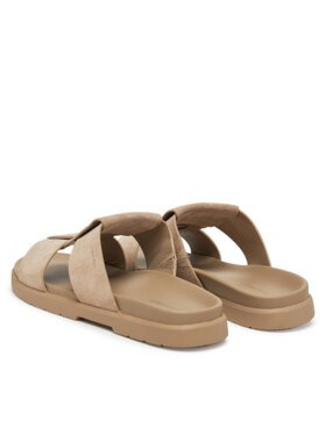 Calvin Klein Klapki Lug Sandal Double T Su HM0HM01800 Brązowy
