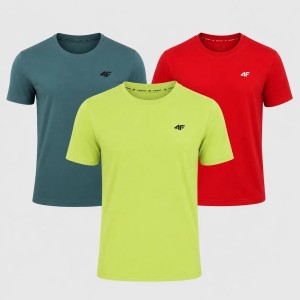 ZESTAW KOSZULEK MĘSKICH 4F 3PAK KOMPLET NA CO DZIEŃ T-SHIRT SPORTOWY
