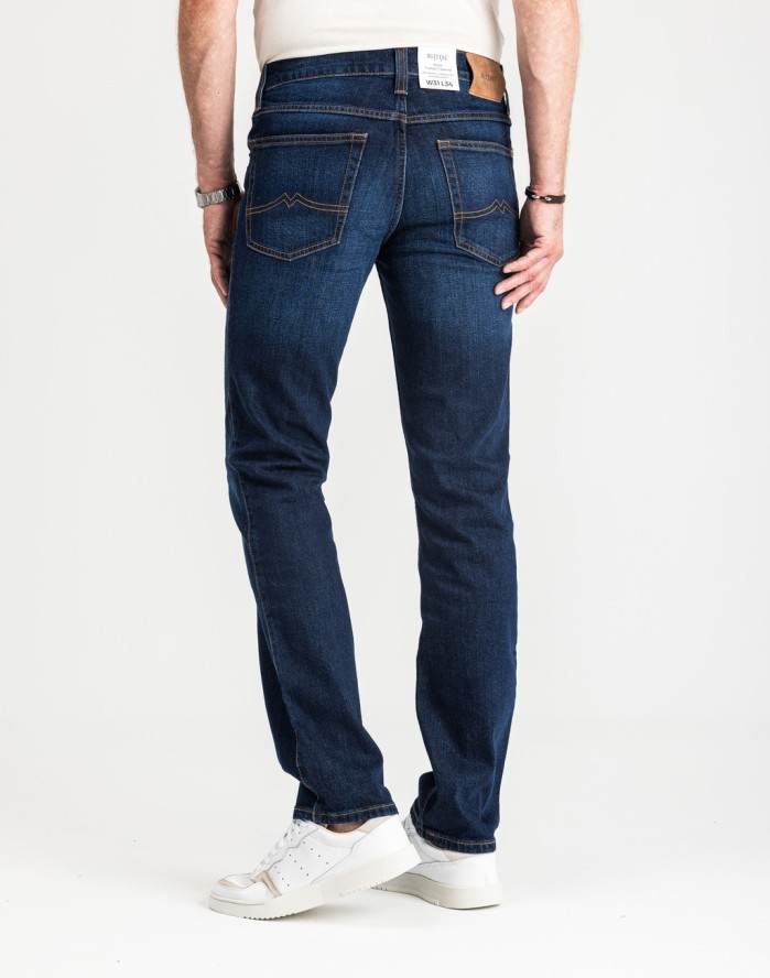 MUSTANG TRAMPER TAPERED MĘSKIE SPODNIE JEANSOWE JEANSY DŻINSY DENIM BLUE 1015352 5000 982