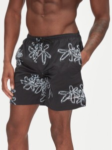 Filling Pieces Szorty kąpielowe Chrome 9141374 Czarny Regular Fit