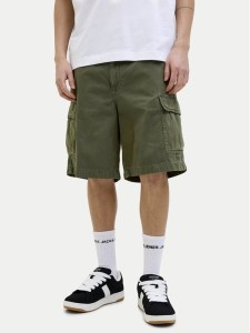 Jack & Jones Szorty materiałowe Karl 12269374 Zielony Loose Fit