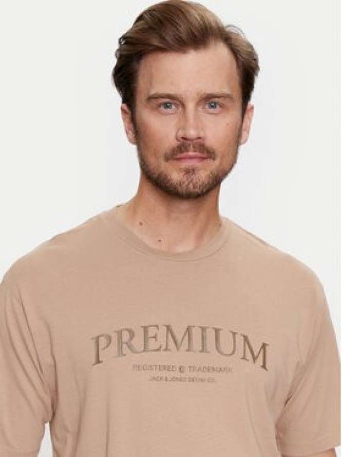 Jack & Jones T-Shirt Jprbluwinston 12255611 Brązowy Regular Fit