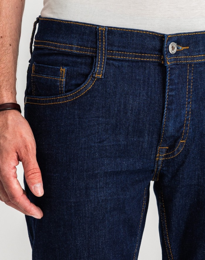 Męskie Spodnie Jeansowe Mustang Style Oregon Tapered Denim Blue 1017123 5000 901