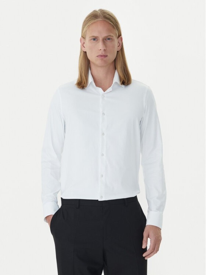 Calvin Klein Koszula LV019EU025 Biały Slim Fit