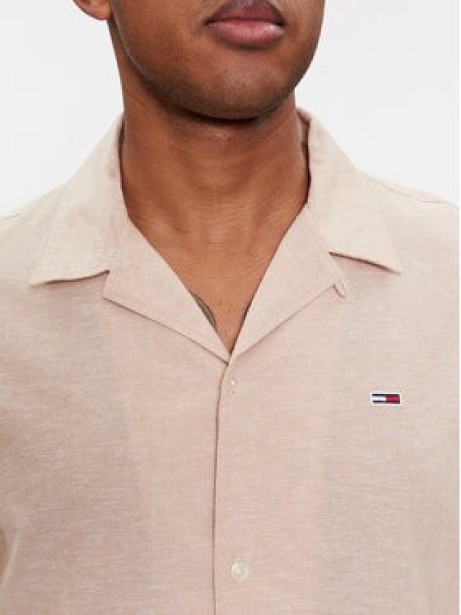 Tommy Jeans Koszula Camp DM0DM18963 Beżowy Regular Fit
