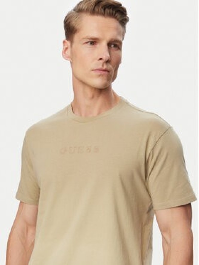 Guess T-Shirt M6GI29 K3258 Beżowy Regular Fit