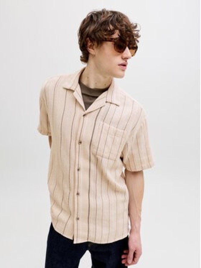 Jack & Jones Koszula Bradley 12290119 Beżowy Regular Fit