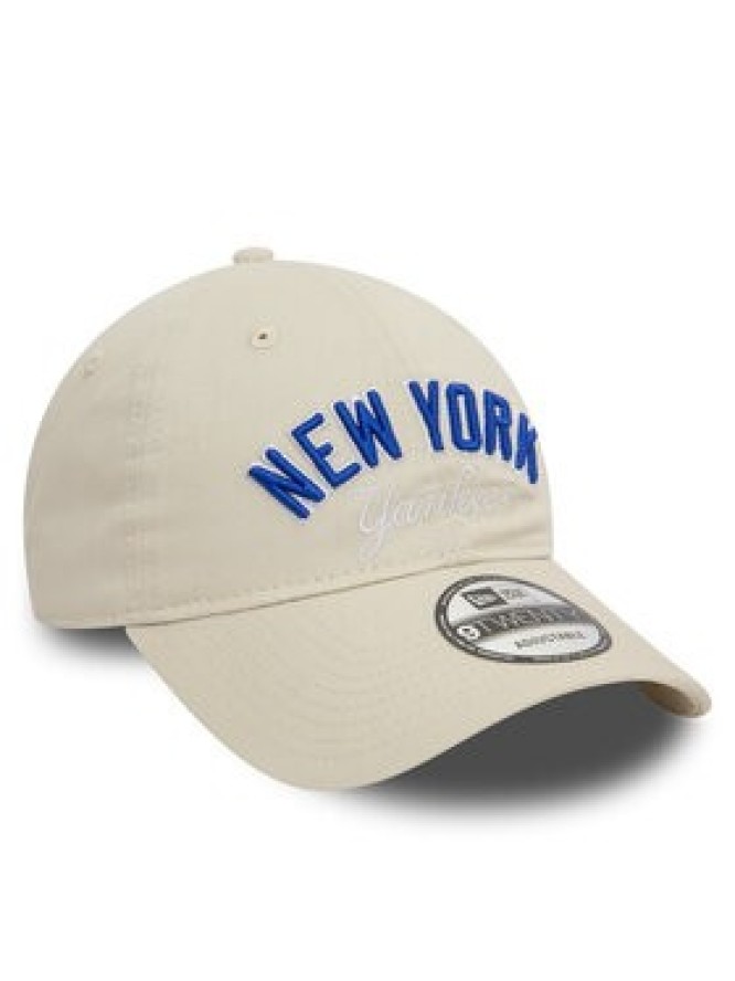 New Era Czapka z daszkiem Mlb Wordmark 920 Nyy 60503495 Beżowy
