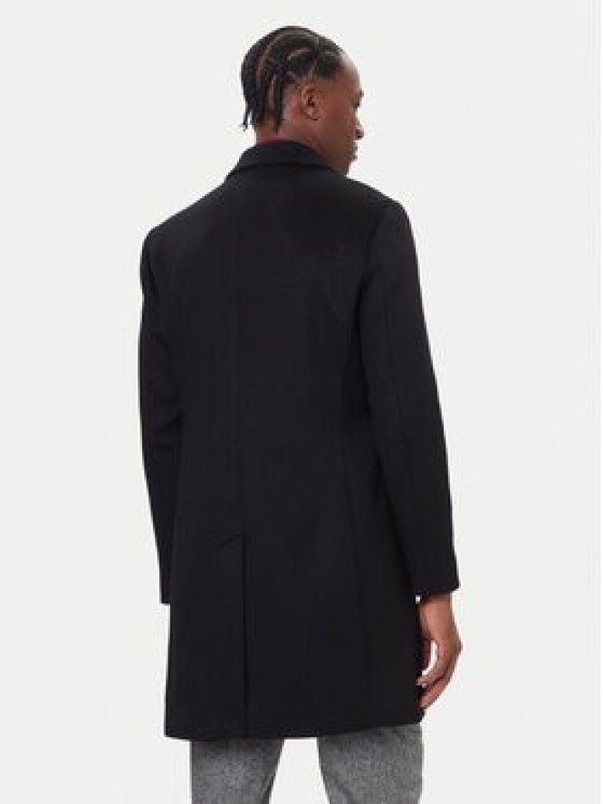 Tommy Hilfiger Płaszcz wełniany MW0MW40768 Czarny Regular Fit