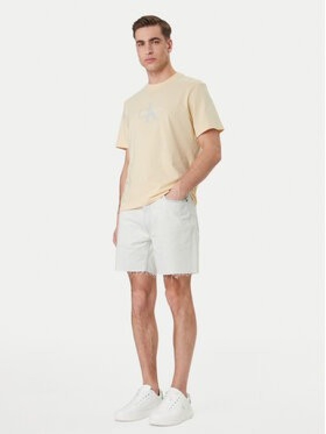 Calvin Klein Jeans Szorty jeansowe Classic LV04RF787G Écru Regular Fit