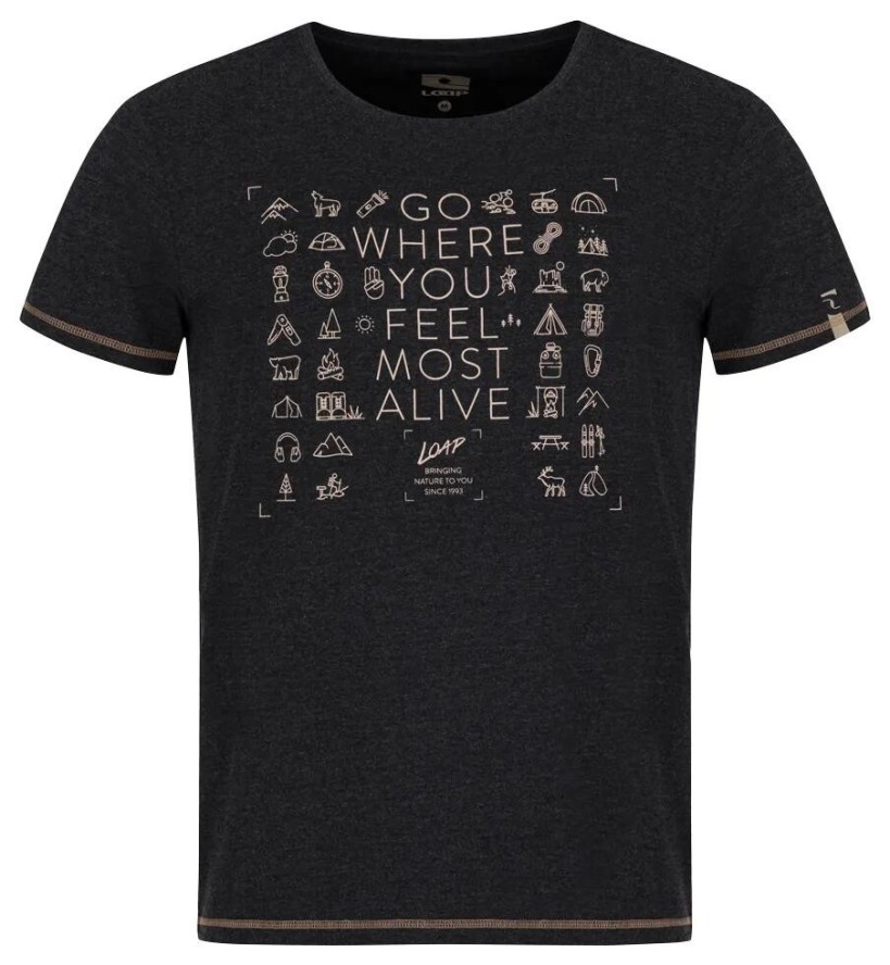 T-shirt męski Loap Alexus Czarny