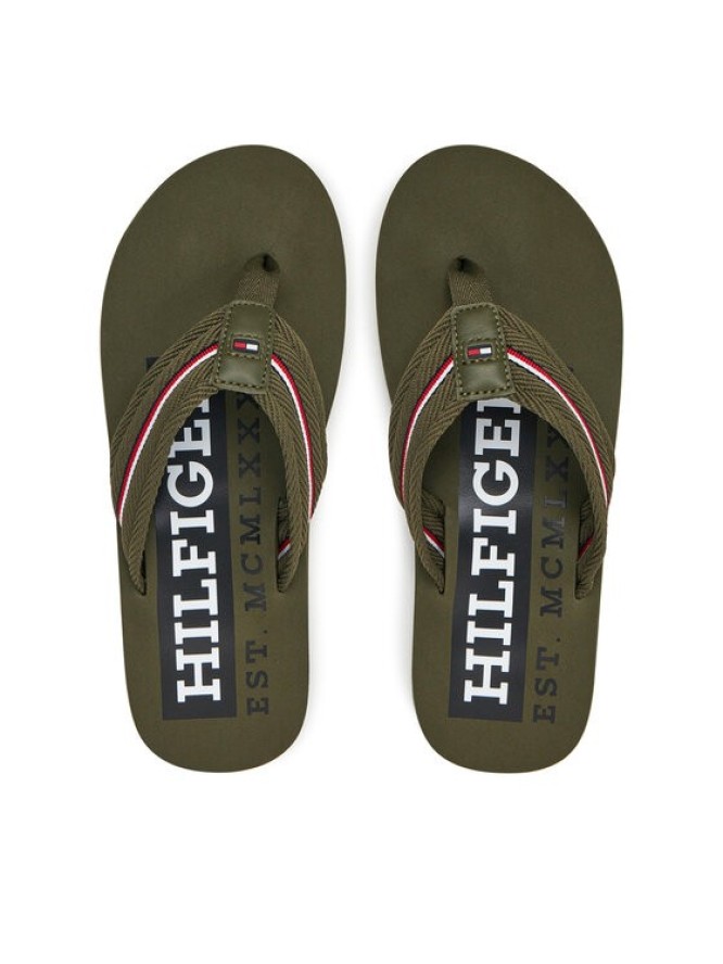 Tommy Hilfiger Japonki Corporate Hilfiger Beach FM0FM05436 Czerwony