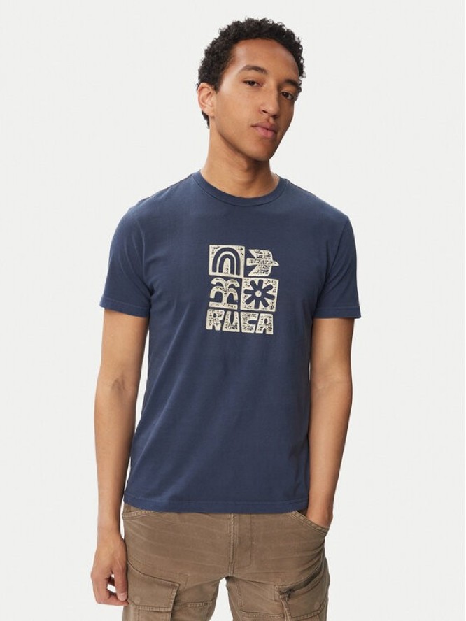 RVCA T-Shirt Mosaic 23A351543 Zielony Regular Fit