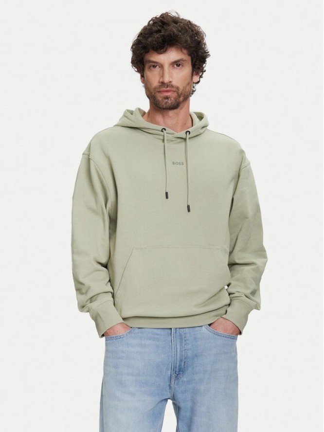 BOSS Bluza WeSmallhood 50514530 Zielony Regular Fit