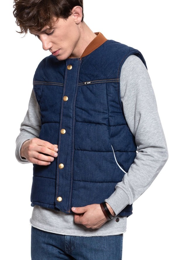 MĘSKI BEZRĘKAWNIK LEE PADDED VEST RINSE L87MGT36 112122932