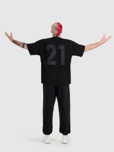 4F T-shirt oversize z nadrukiem męski 4F x Tomasz Fornal - czarny L