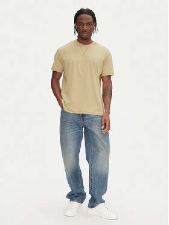 Tommy Jeans T-Shirt Tonal Crest DM0DM20805 Beżowy Relaxed Fit
