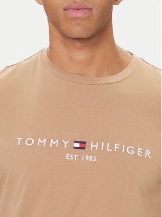 Tommy Hilfiger T-Shirt Logo MW0MW11797 Beżowy Regular Fit