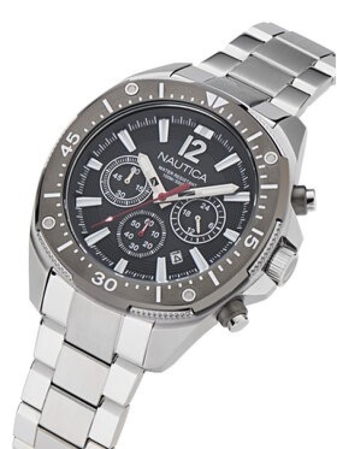 Nautica Zegarek Sporty Chronograph NAPBSS505 Srebrny