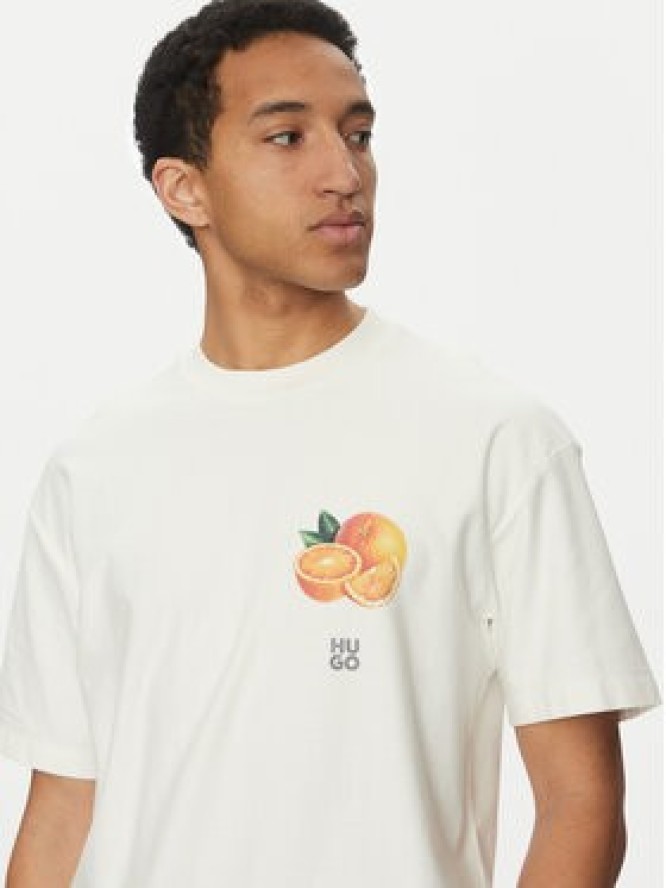 HUGO T-Shirt Dartiee 50537576 Écru Oversize