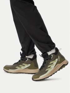 adidas Trekkingi Terrex Anylander Mid Rain.Rdy Hiking Shoes JR6594 Brązowy