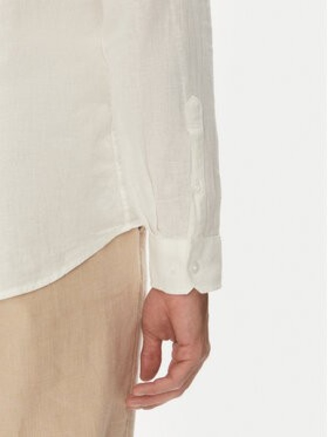 Lindbergh Koszula 30-203344B Biały Relaxed Fit