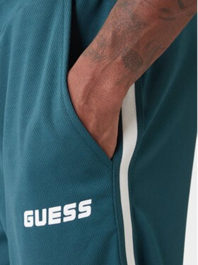 Guess Spodnie dresowe Z6RB13 KD482 Zielony Regular Fit
