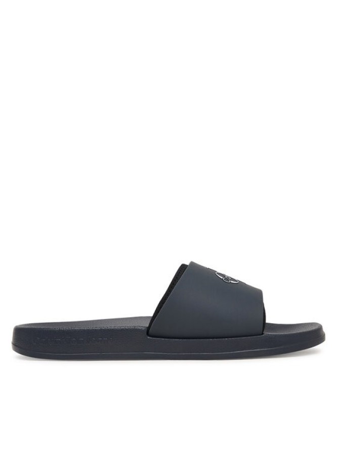 Calvin Klein Klapki Ess Slide Rubber Neoprene HM0HM02229 Granatowy