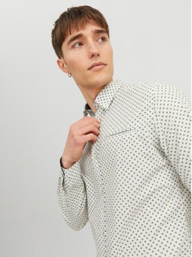 Jack & Jones Koszula 12235969 Biały Slim Fit