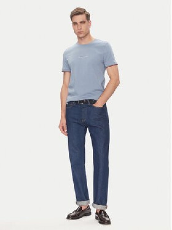Tommy Hilfiger T-Shirt Logo MW0MW32584 Błękitny Regular Fit