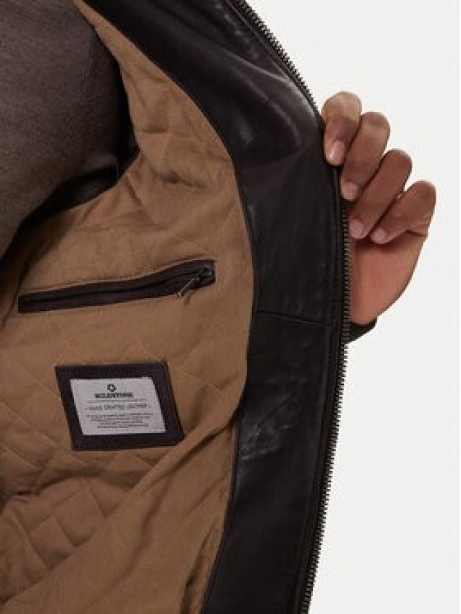 Milestone Kurtka skórzana Tom 531041 21070 Brązowy Regular Fit