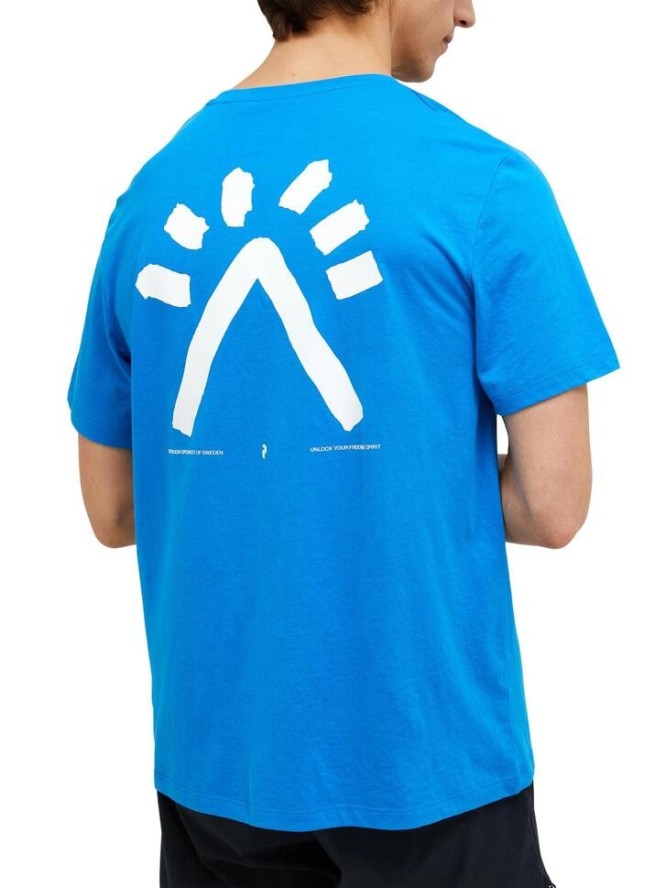 Koszulka Peak Performance męska Explore Graphic Tee niebieska - M