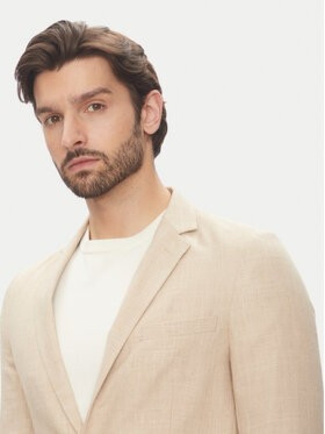 Lindbergh Garnitur 30-606060 Beżowy Slim Fit