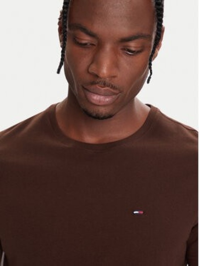 Tommy Jeans T-Shirt DM0DM04411 Brązowy Regular Fit