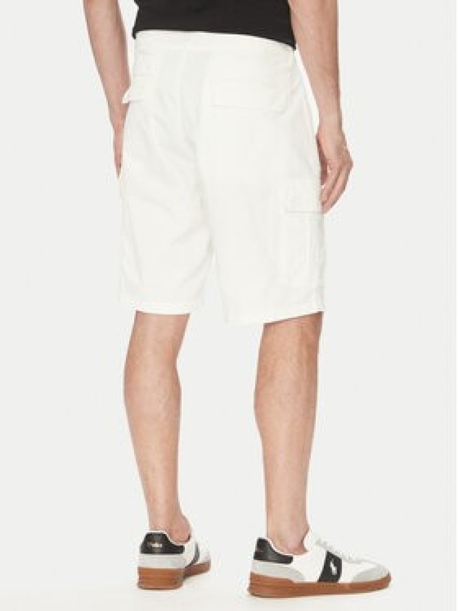 La Martina Szorty materiałowe MAB002 TW536 Biały Regular Fit