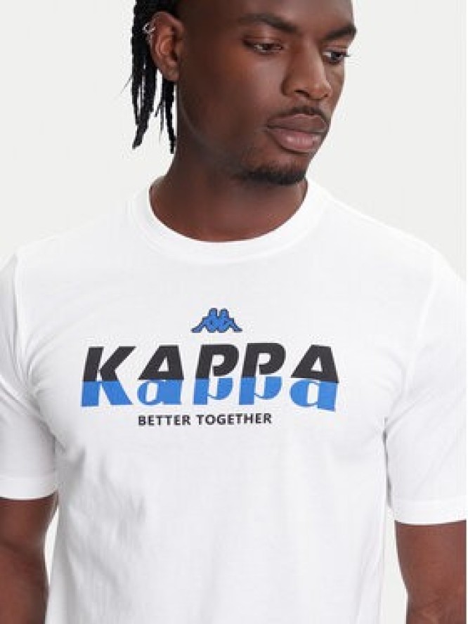 Kappa T-Shirt 351U8KW 001 Biały Regular Fit