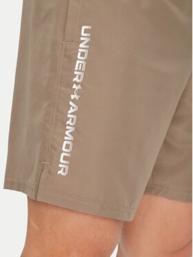 Under Armour Szorty sportowe Ua Woven Wdmk Shorts 1383356 Zielony Regular Fit