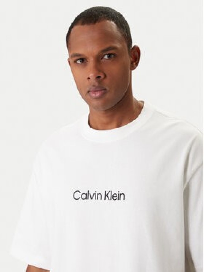 Calvin Klein T-Shirt LV040HM228 Biały Relaxed Fit