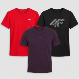 KOMPLET KOSZULEK MĘSKICH 4F ZESTAW T-SHIRT 3PAK