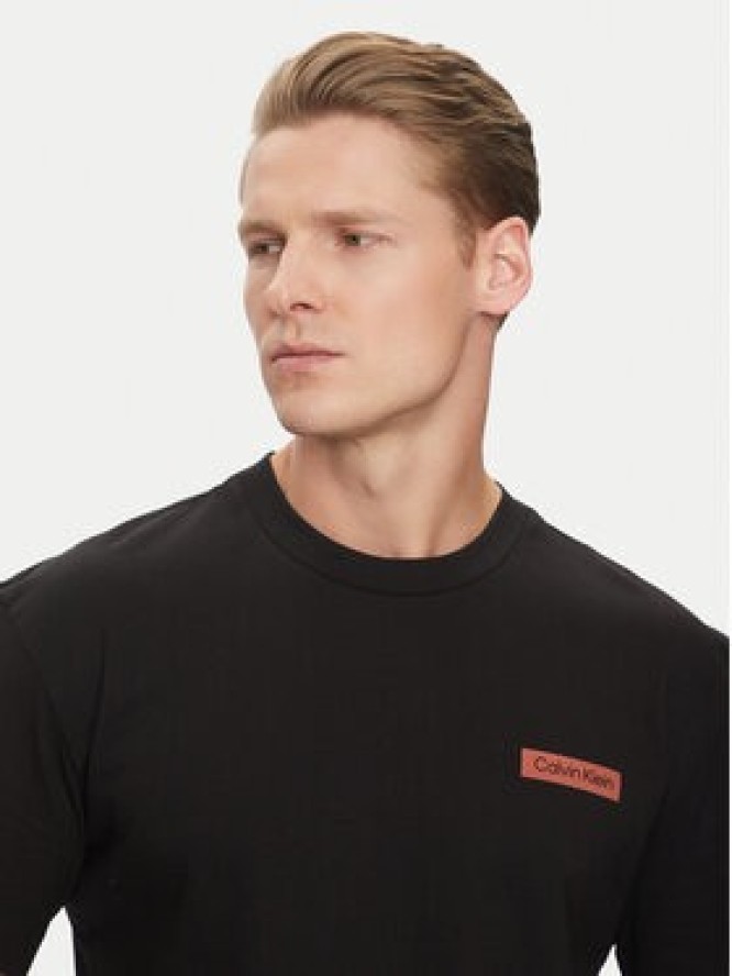 Calvin Klein T-Shirt Overlay Print K10K114158 Czarny Regular Fit