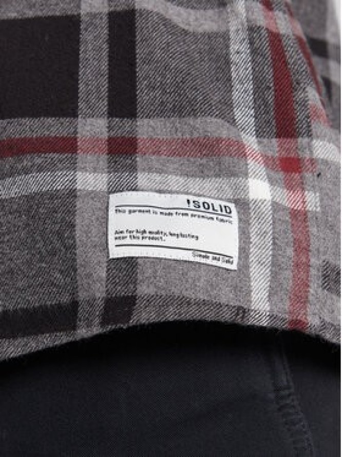 Solid Koszula 21107051 Szary Regular Fit