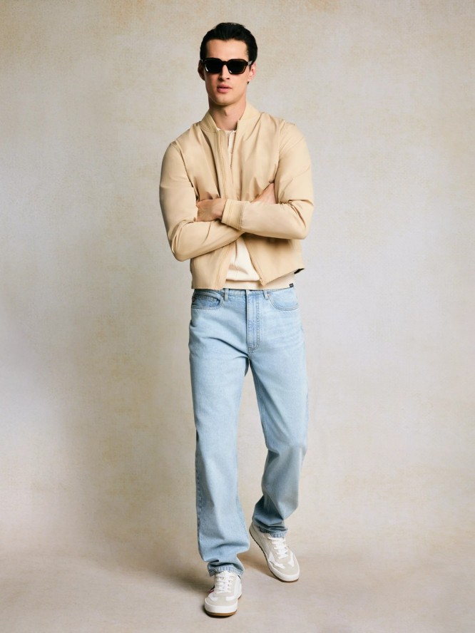 Kurtka męska bomber beżowa Kamden 801