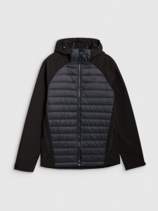 4F Kurtka softshell wiatroodporna membrana 5000 męska - czarna M