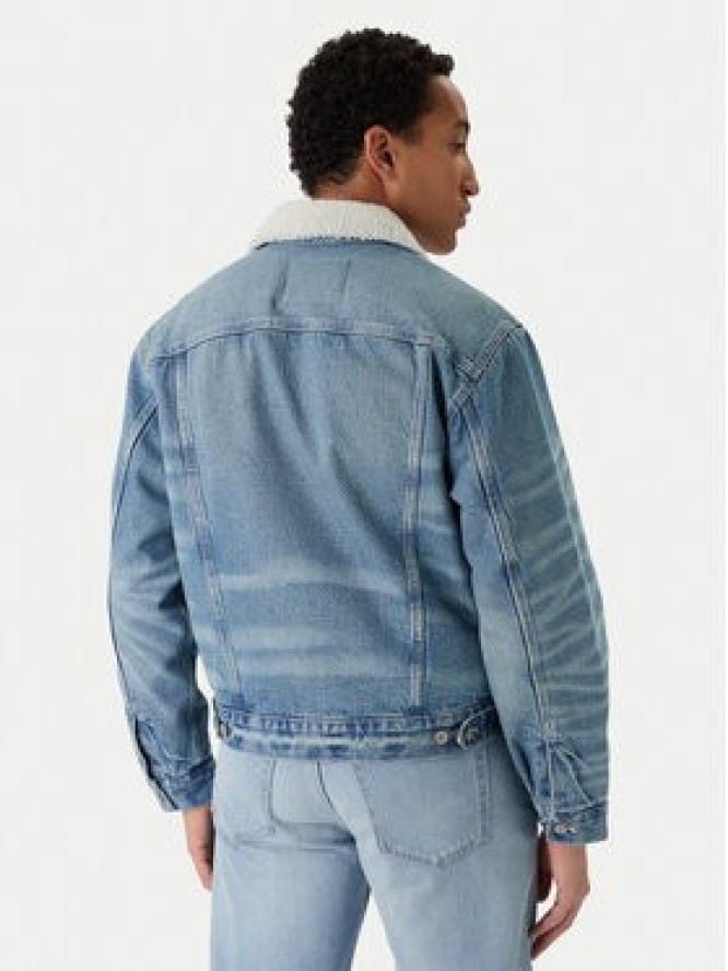 Calvin Klein Jeans Kurtka jeansowa 90s Sherpa LV04RD737G Niebieski Regular Fit