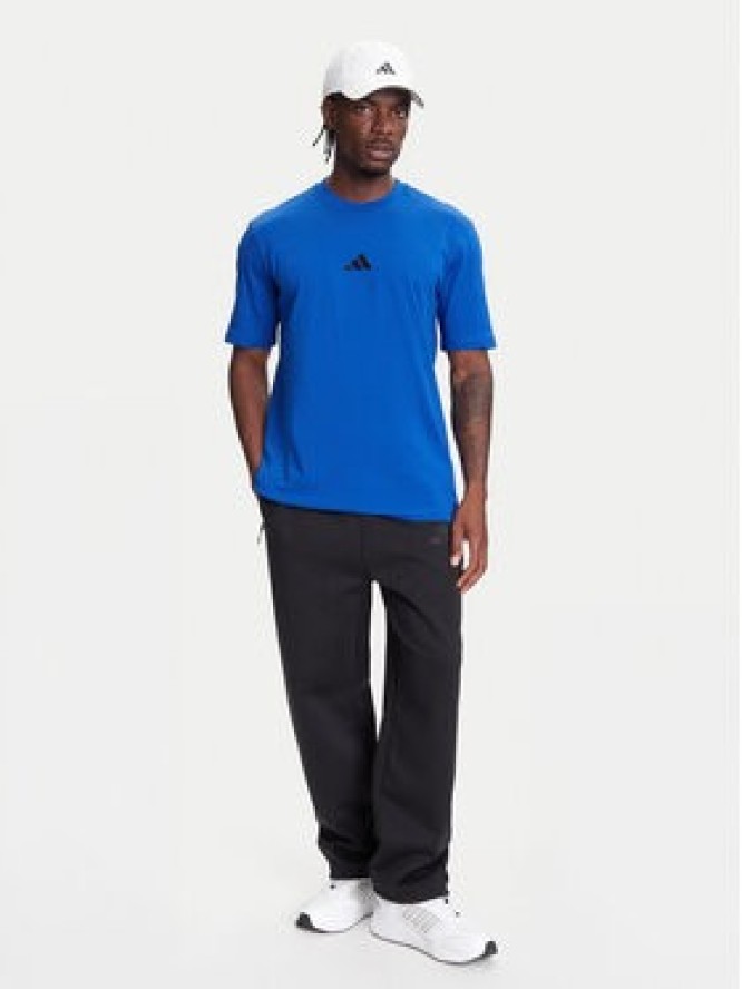 adidas T-Shirt Essentials Small Logo JF1094 Niebieski Regular Fit