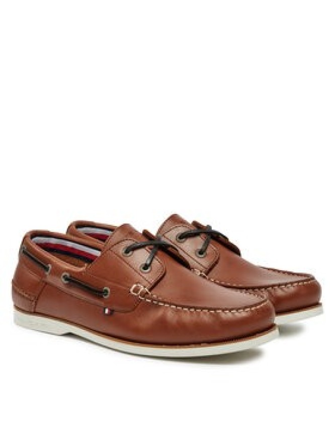 Tommy Hilfiger Półbuty Th Boat Shoe Core Lth FM0FM05569 Brązowy