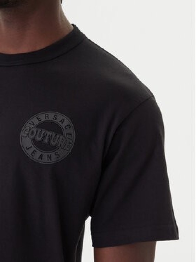 Versace Jeans Couture T-Shirt 79GAHT06 CJ00T Czarny Regular Fit