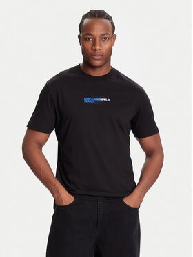 Karl Lagerfeld Jeans T-Shirt A4M17025 Czarny Regular Fit
