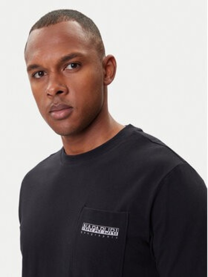 Napapijri T-Shirt S-Fanes NP0A88SE Czarny Regular Fit