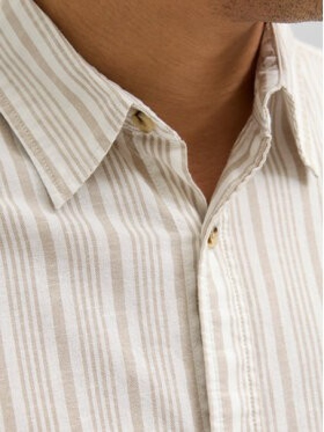 Jack & Jones Koszula Joshua 12269135 Beżowy Comfort Fit